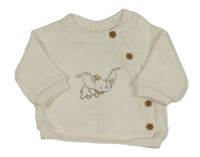 Bílý propínací svetr s Dumbem Disney