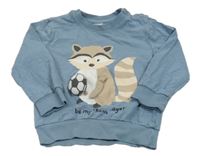 Šedomodrá mikina s mývalem Topomini