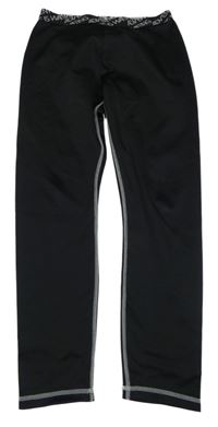 Čierne crop thermo legíny s nápismi Yigga