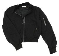 Černý šusťákový zateplený crop bomber H&M
