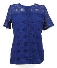 Dámska kobaltově modrá čipková blúzka Dorothy Perkins
