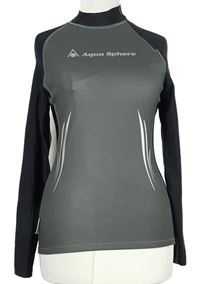 Dámske sivo-čierne UV neoprenové tričko s nápisom