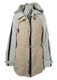 Dámska pudrovo-sivá šušťáková jarná parka s kapucňou Distict