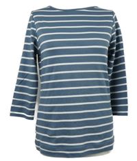 Dámské světlemodro-bílé pruhované triko 