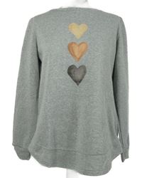 Dámska sivá mikina so srdiečkami Shein