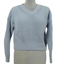 Dámský světlemodrý crop svetr Hollister 