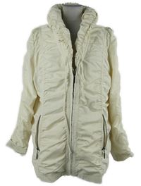 Dámsky smotanový šušťákový jarný kabát