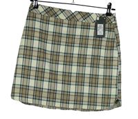 Nové - Dámska hnedo-zeleno-biela kockovaná sukňa Primark