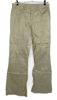 Dámské béžové volné kalhoty DKNY 