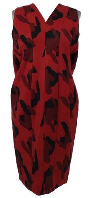 Dámské červeno-černé army pouzdrové šaty H&M