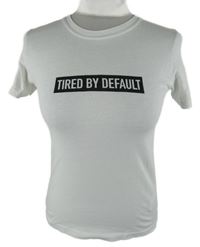 Dámské bílé tričko s nápisem Pull&Bear 