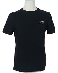 Pánske čierne tričko s logom Tommy Hilfiger