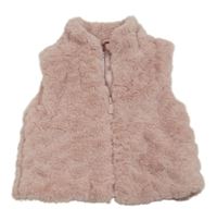 Svetloružová kožušinová podšitá vesta Primark