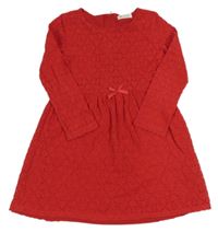 Červené krajkované šaty zn. H&M