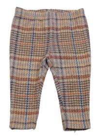 Barevné kostkované pletené legíny Next