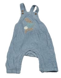 Modré na traké manšestráky s králikom M&S