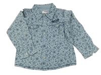 Modrá kvietkovana blúzka Name it