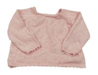 Svetloružový zavinovací sveter Dunnes