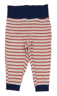 Bielo-červeno-modré pruhované ľahké tepláky Lupilu