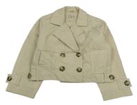 Svetlobéžový crop kabát Zara