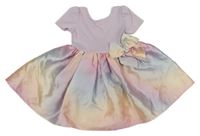 Fialovo-barevné šaty s mašlí H&M