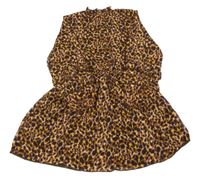 Farebné šifónové šaty s fľakmi