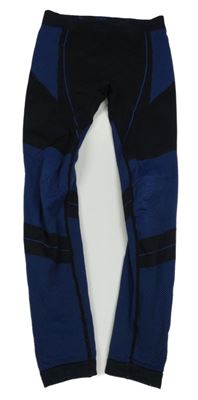 Modro-černé sportovní funkční spodní legíny Crivit