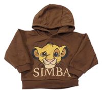 Hnědá mikina se Simbou a kapucí 