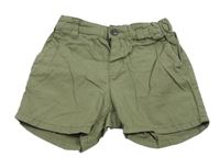 Khaki plátenné kraťasy H&M