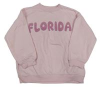 Svetloružová mikina s nápisom F&F