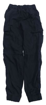 Čierne plátenné nohavice s vreckami H&M