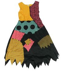 Kockovaným - Čierno-farebné šaty s cípy George