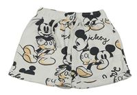 Bílé teplákové kraťasy s Mickeym Disney