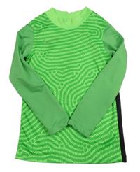 Neonově zelené vzorované sportovní triko Nike