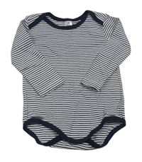 Bílo-tmavomodré pruhované body Topomini