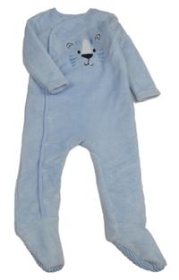 Svetlomodrý chlpatý overal s tigrom Dunnes stores