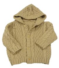 Béžový vzorovaný prepínaci sveter s kapucňou George