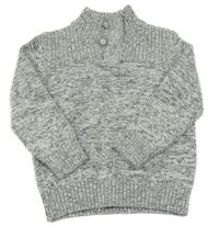 Sivo-biely melírovaný sveter C&A