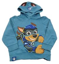 Modrošedá mikina s kapucí - Tlapková patrola 