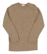 Pudrový rebrovaný ľahký sveter H&M