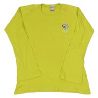 Žlutozelené tričko s potlačou