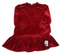 Nové - Červené sametové šaty Dunnes