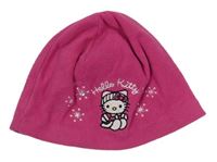 Ružová fleecová čapica s Kitty