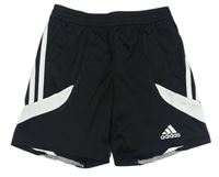 Čierno-biele športové kraťasy Adidas