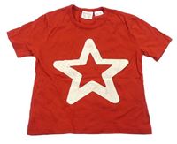 Červené tričko s hviezdičkou Zara
