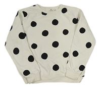 Biela oversize mikina s bodkami H&M