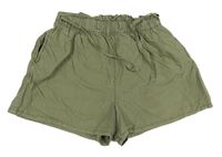 Khaki plátěné kraťasy Next 