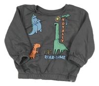 Sivá mikina s dinosaurami Primark
