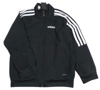 Černá šusťáková podzimní bunda s logem Adidas