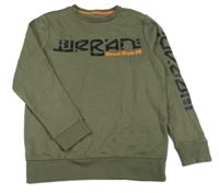 Khaki mikina s nápisom F&F